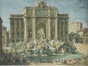 Giovanni Paolo Pannini Fountain of Trevi, Rome oil painting